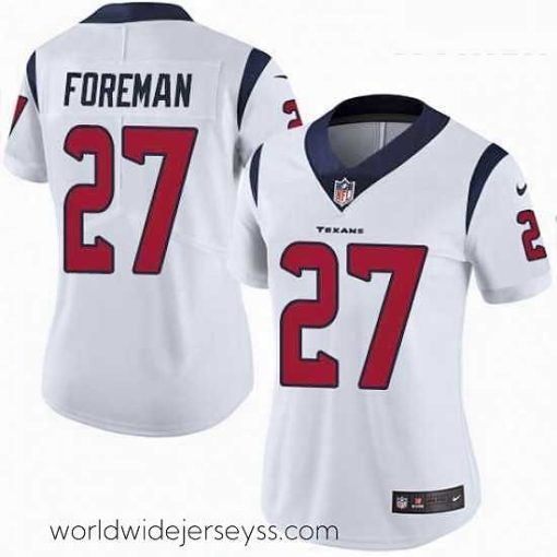 Superbly made Womens Nike Houston Texans 27 DOnta Foreman Elite White NFL Jersey