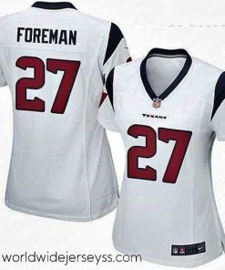 Marvelously styled Womens Nike Houston Texans 27 DOnta Foreman Game White NFL Jersey