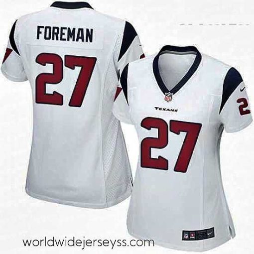 Marvelously styled Womens Nike Houston Texans 27 DOnta Foreman Game White NFL Jersey