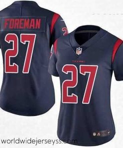Finely crafted Womens Nike Houston Texans 27 DOnta Foreman Limited Navy Blue Rush Vapor Untouchable NFL Jersey