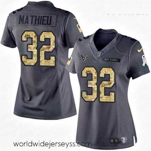 Marvelously styled Womens Nike Houston Texans 32 Tyrann Mathieu Limited Black 2016 Salute to Service NFL Jersey