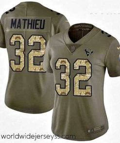 Exquisitely designed Womens Nike Houston Texans 32 Tyrann Mathieu Limited OliveCamo 2017 Salute to Service NFL Jersey