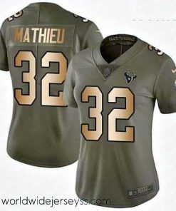 Finely crafted Womens Nike Houston Texans 32 Tyrann Mathieu Limited OliveGold 2017 Salute to Service NFL Jersey