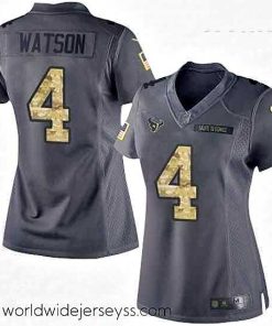 Superbly made Womens Nike Houston Texans 4 Deshaun Watson Limited Black 2016 Salute to Service NFL Jersey