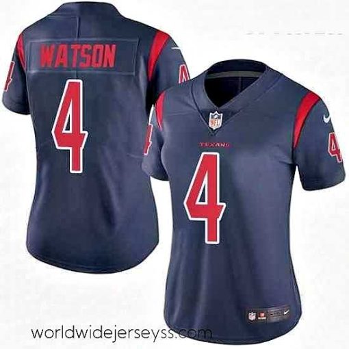 Superbly made Womens Nike Houston Texans 4 Deshaun Watson Limited Navy Blue Rush Vapor Untouchable NFL Jersey