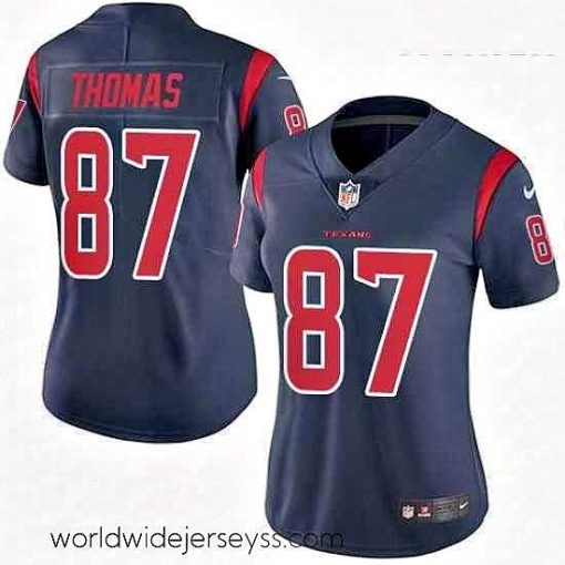 Exquisitely designed Womens Nike Houston Texans 87 Demaryius Thomas Limited Navy Blue Rush Vapor Untouchable NFL Jersey