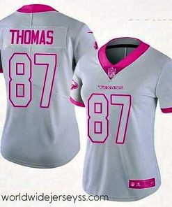 Exquisitely designed Womens Nike Houston Texans 87 Demaryius Thomas Limited White Pink Rush Fashion NFL Jersey