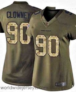 Exquisitely designed Womens Nike Houston Texans 90 Jadeveon Clowney Elite Green Salute to Service NFL Jersey