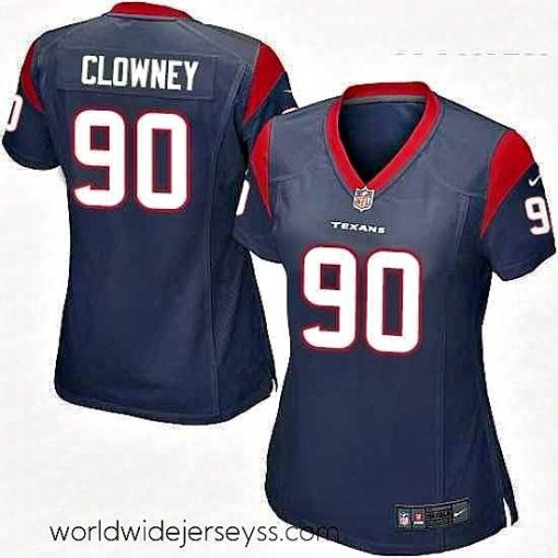 Marvelously styled Womens Nike Houston Texans 90 Jadeveon Clowney Game Navy Blue Team Color NFL Jersey