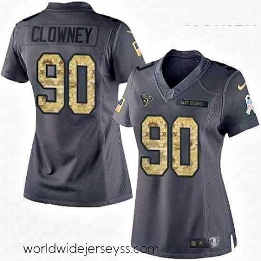 Finely crafted Womens Nike Houston Texans 90 Jadeveon Clowney Limited Black 2016 Salute to Service NFL Jersey
