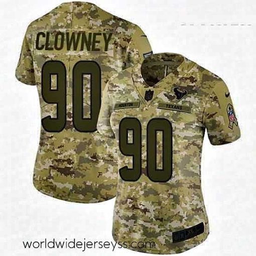Superbly made Womens Nike Houston Texans 90 Jadeveon Clowney Limited Camo 2018 Salute to Service NFL Jersey
