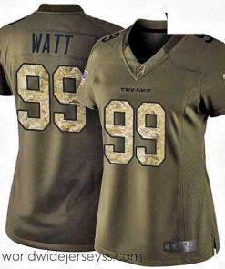 Marvelously styled Womens Nike Houston Texans 99 JJ Watt Elite Green Salute to Service NFL Jersey