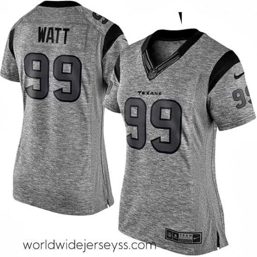Exquisitely designed Womens Nike Houston Texans 99 JJ Watt Limited Gray Gridiron NFL Jersey
