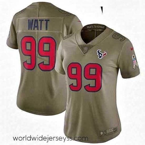 Finely crafted Womens Nike Houston Texans 99 JJ Watt Limited Olive 2017 Salute to Service NFL Jersey