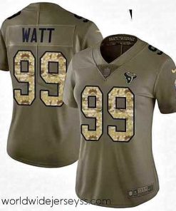 Superbly made Womens Nike Houston Texans 99 JJ Watt Limited OliveCamo 2017 Salute to Service NFL Jersey