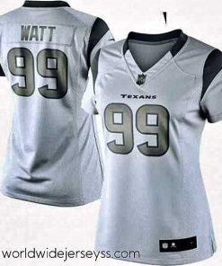 Superbly made Womens Nike Houston Texans 99 JJ Watt Limited White Platinum NFL Jersey