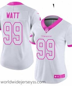 Exquisitely designed Womens Nike Houston Texans 99 JJ Watt Limited WhitePink Rush Fashion NFL Jersey
