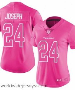 Superbly made Womens Nike Texans #24 Johnathan Joseph Pink  Stitched NFL Limited Rush Fashion Jersey