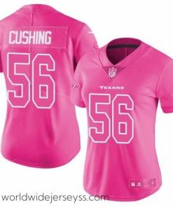 Superbly made Womens Nike Texans #56 Brian Cushing Pink  Stitched NFL Limited Rush Fashion Jersey