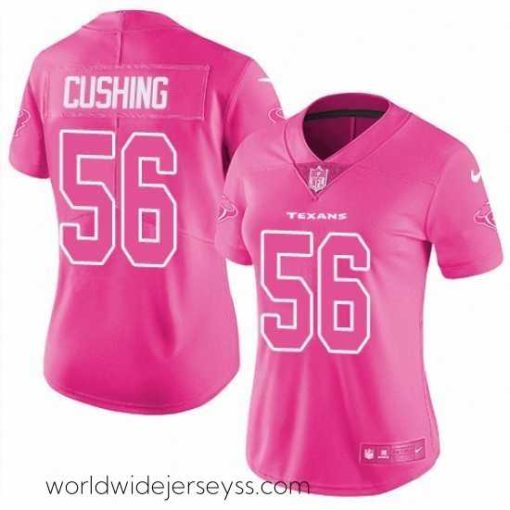 Superbly made Womens Nike Texans #56 Brian Cushing Pink  Stitched NFL Limited Rush Fashion Jersey