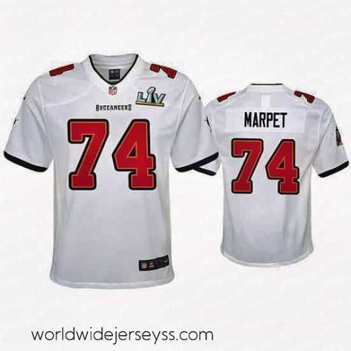 Exquisitely designed Ali Marpet Buccaneers White Super Bowl Lv Game Jersey