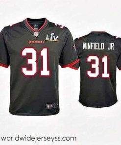 Superbly made Antoine Winfield Jr. Buccaneers Pewter Super Bowl Lv Game Jersey