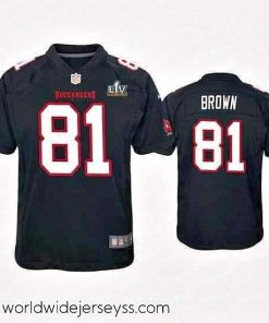 Finely crafted Antonio Brown Buccaneers Black Super Bowl Lv Game Fashion Jersey