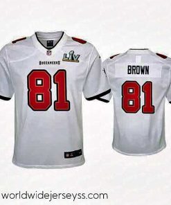 Superbly made Antonio Brown Buccaneers White Super Bowl Lv Game Jersey
