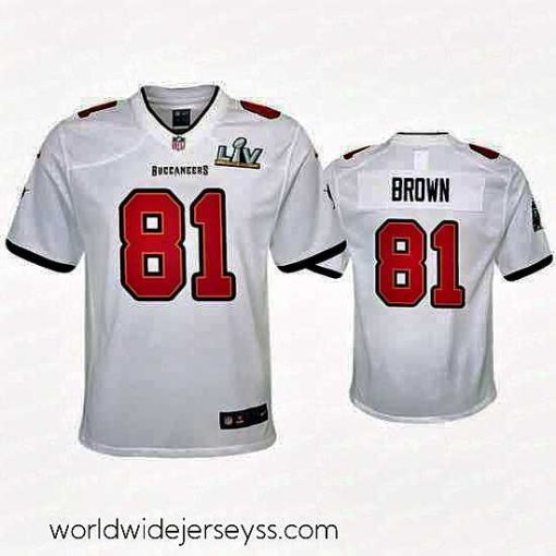 Superbly made Antonio Brown Buccaneers White Super Bowl Lv Game Jersey