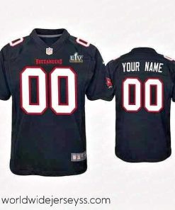 Finely crafted Custom Buccaneers Black Super Bowl Lv Game Fashion Jersey