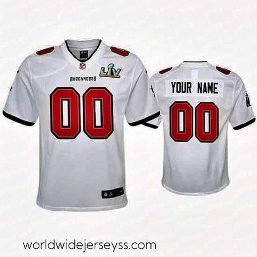Marvelously styled Custom Buccaneers White Super Bowl Lv Game Jersey