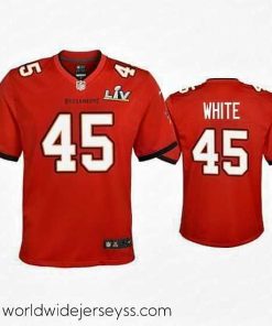 Superbly made Devin White Buccaneers Red Super Bowl Lv Game Jersey
