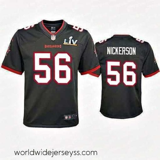 Superbly made Hardy Nickerson Buccaneers Pewter Super Bowl Lv Game Jersey