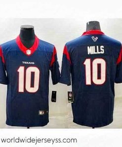 Exquisitely designed Houston Texans 10 Davis Mills Navy Vapor Untouchable Limited Stitched Jersey