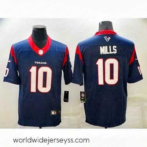 Exquisitely designed Houston Texans 10 Davis Mills Navy Vapor Untouchable Limited Stitched Jersey
