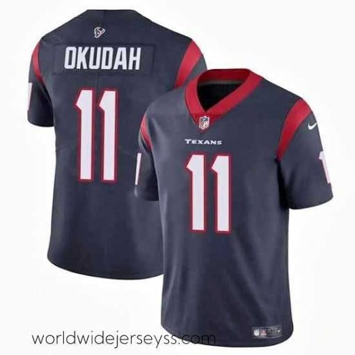 Exceptionally fashioned Houston Texans 11 Jeff Okudah Navy Vapor Untouchable Limited Stitched Football Jersey