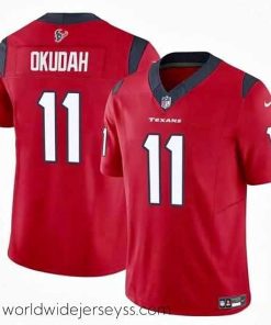 Finely crafted Houston Texans 11 Jeff Okudah Red 2024 F.U.S.E Vapor Untouchable Limited Stitched Football Jersey