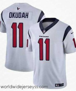 Exquisitely designed Houston Texans 11 Jeff Okudah White Vapor Untouchable Limited Stitched Football Jersey