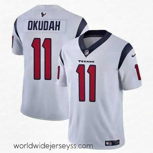 Exquisitely designed Houston Texans 11 Jeff Okudah White Vapor Untouchable Limited Stitched Football Jersey