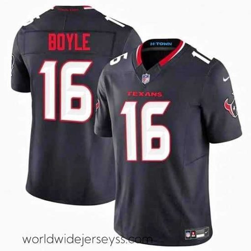 Exceptionally fashioned Houston Texans 16 Tim Boyle Navy 2024 F.U.S.E Vapor Untouchable Limited Stitched Football Jersey