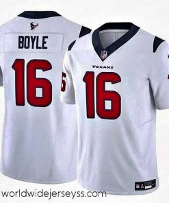 Superbly made Houston Texans 16 Tim Boyle White 2024 F.U.S.E Vapor Untouchable Limited Stitched Football Jersey