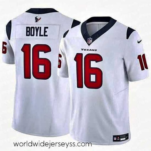 Superbly made Houston Texans 16 Tim Boyle White 2024 F.U.S.E Vapor Untouchable Limited Stitched Football Jersey