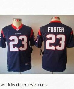 Finely crafted Houston Texans #23 Foster Blue Color Limited Jerseys