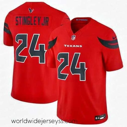 Exceptionally fashioned Houston Texans 24 Derek Stingley Jr  Red 2024 Alternate F.U.S.E Vapor Stitched Football Jersey