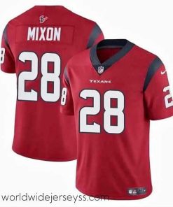 Superbly made Houston Texans 28 Joe Mixon Red Vapor Untouchable Limited Stitched Football Jersey