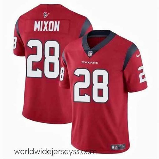 Superbly made Houston Texans 28 Joe Mixon Red Vapor Untouchable Limited Stitched Football Jersey