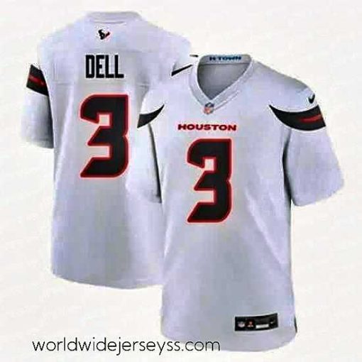 Marvelously styled Houston Texans 3 Tank Dell White 2024 Alternate F.U.S.E Vapor Stitched Football Jersey