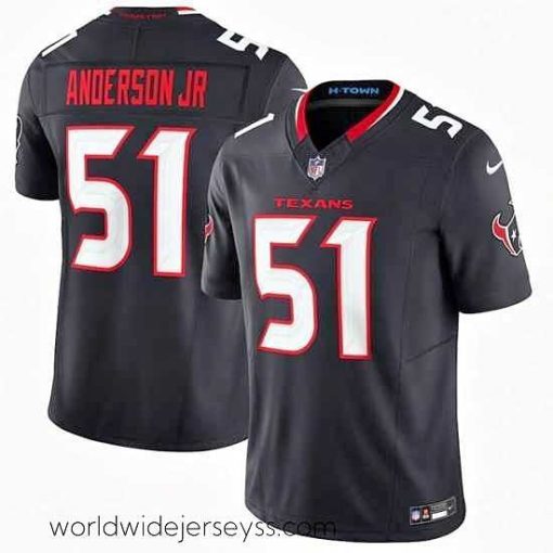 Exceptionally fashioned Houston Texans 51 Will Anderson Jr  Navy 2024 Vapor F.U.S.E  Limited Stitched Football Jersey