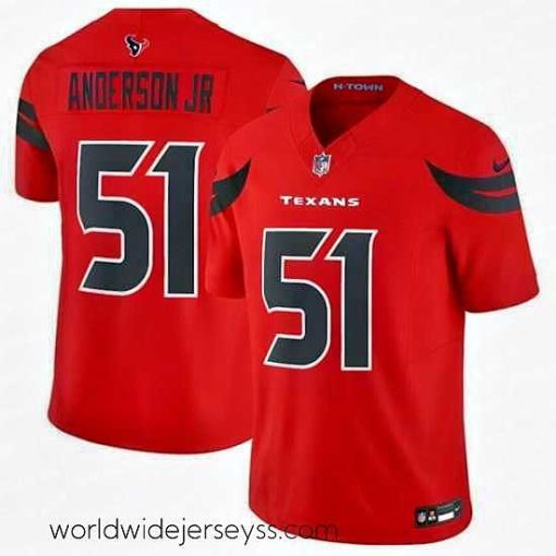 Finely crafted Houston Texans 51 Will Anderson Jr  Red 2024 Alternate F.U.S.E Vapor Stitched Football Jersey