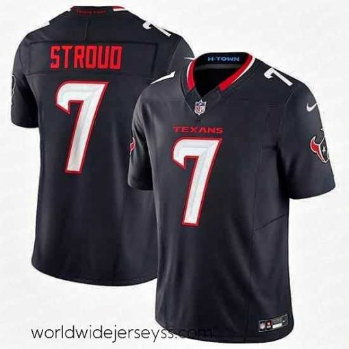 Superbly made Houston Texans 7 C J  Stroud Navy 2024 Vapor F.U.S.E  Limited Stitched Football Jersey